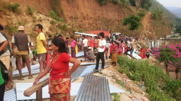 Earthquakes Relief Fund Distribution, Ward no. 2 and 4 at Khalte Village of Dhading