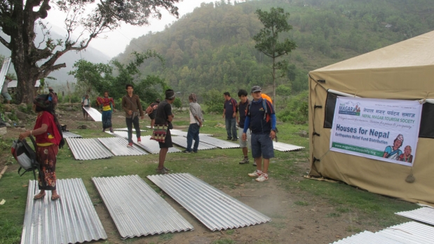 Earthquakes Relief Fund Distribution in Thumi-09, Dharapani village of Gorkha